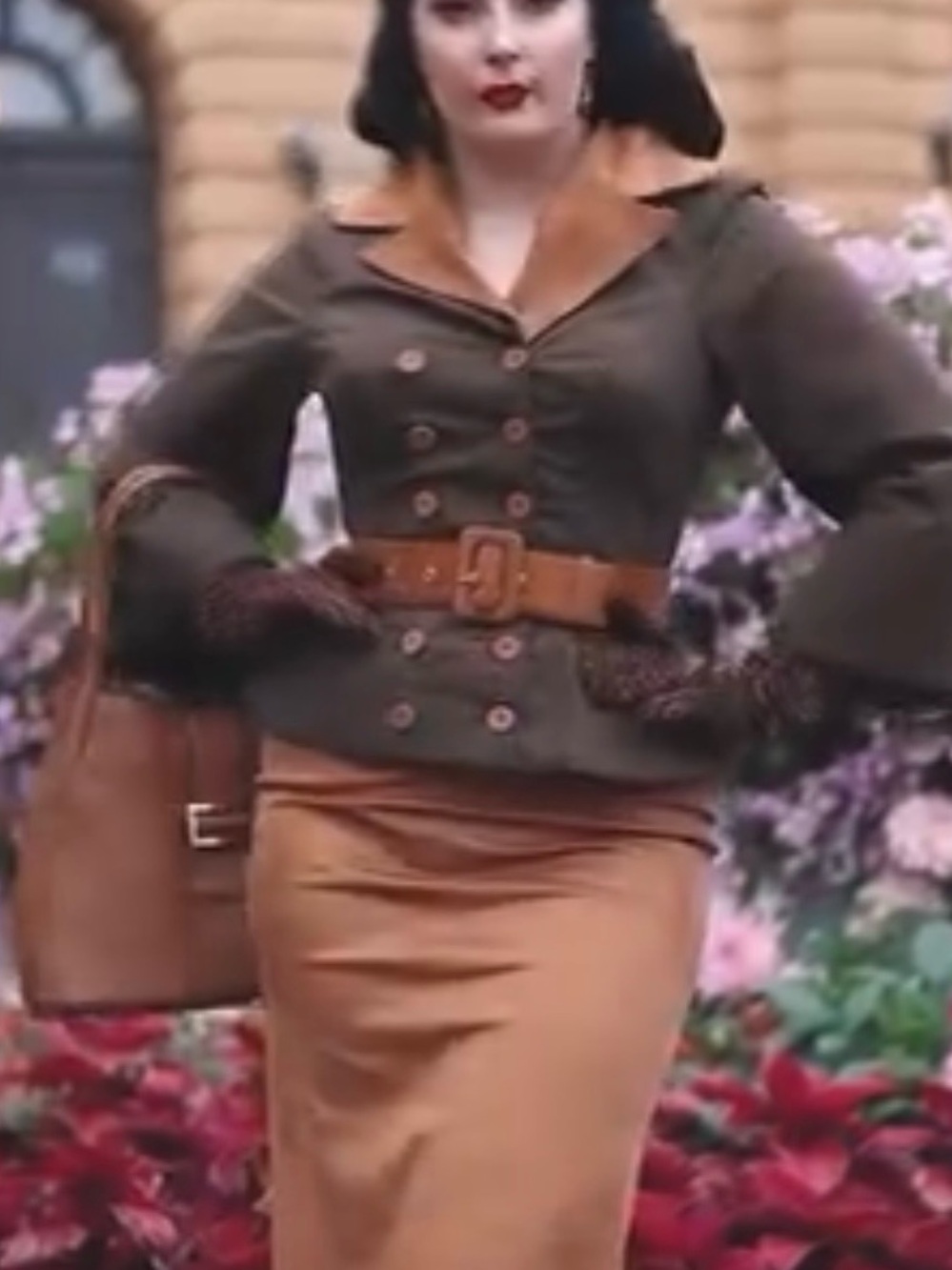 Miss Candyfloss Vintage-Inspired Two-Tone Jacket & Pencil Skirt Set